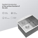 Stainless Steel Drop In Kitchen Sink, Topmount