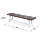 Tranquilizer - Outdoor Acacia Wood Bench With Slat Panel Design
