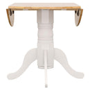 Allison - 5 Piece Round Drop Leaf Dining Table Set - White