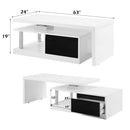 Buck II - Coffee Table - White & Black High Gloss Finish - Atlantic Fine Furniture Inc