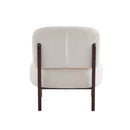 Modern Boucle Lounge Chair With Solid Wood Fram