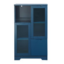 Modern Cabinet With Glass Doors And Drawer