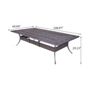 Rectangular Metal Dining Set With Cushions