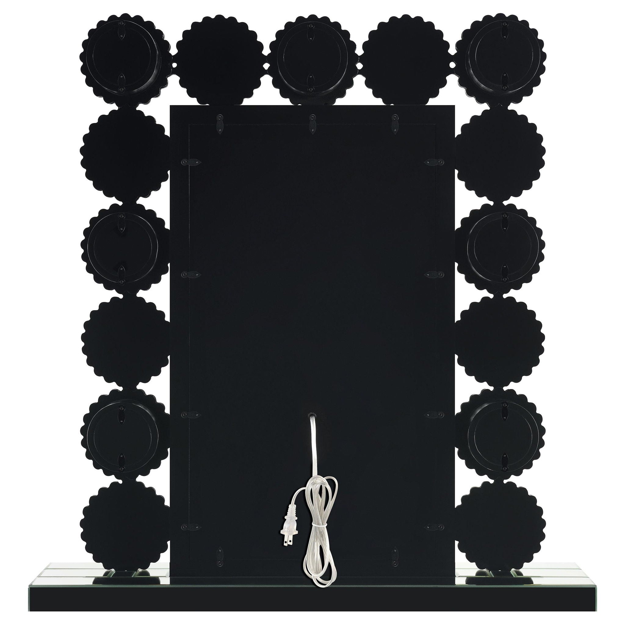 Aghes Vanity Mirror with Lighting Silver - Atlantic Fine Furniture Melbourne FL