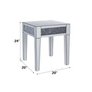 Noralie - End Table - Mirrored - Wood - 24" - Atlantic Fine Furniture Inc