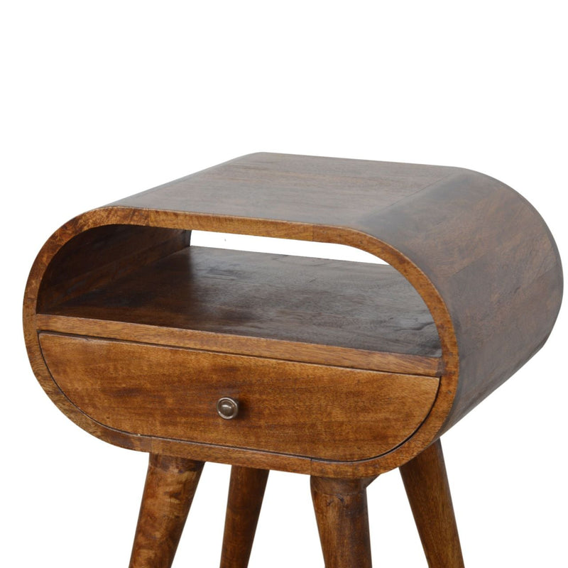Circular Open Bedside Nightstand