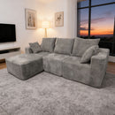 Corner Combination Sofa Sectional Couch With Soft Plush Fabric