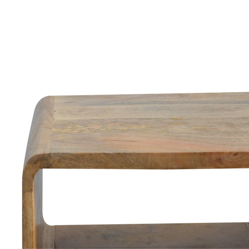 Minimalist Open Curved Nightstand