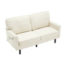 Mid Century Modern Loveseat Sofa With USB Ports, Removable Pillow Cover
