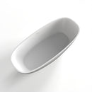Soaking Bathtub, Freestanding, Solid Surface - Matte White