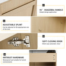 Freestanding Bathroom Vanity With Resin Sink & Soft Close Cabinet Doors