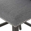 Vienna - Fabric Tufted Counter Stool With Nailhead Accents (Set of 2)