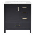 Modern Bathroom Vanity With Ceramic Sink, Solid Frame And Storage Solutions