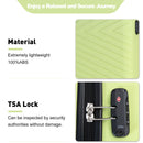 Luggage 4 Piece Lightweight Suitcase With Rotating Wheels With Tsa Lock,