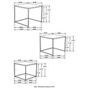 Belcourt - 3 Piece Square Nesting Tables - Natural And Black