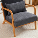 Accent Arm Chair With Pillow Upholstered