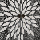 2 Door Carved Storage Cabinet With Adjustable Shelf, Accent Furniture