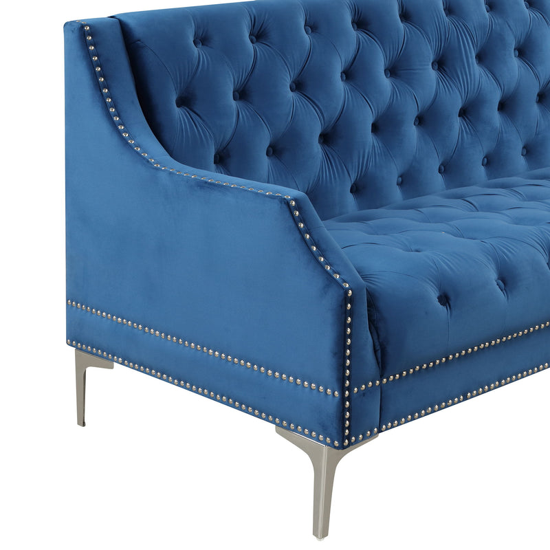 Modern Sofa Dutch Plush Upholstered Sofa & Metal Legs, Button Tufted Back