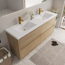 Bathin Freestanding Bathroom Vanity With Double Sinks, Bathroom Storage Vanity Cabinet With Stone Resin Countertop And Soft Close Drawers