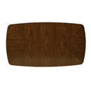 Mid Century Style Wood Dining Table With Rounded Corners - Walnut