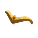 Velvet Chaise Lounge Indoor, Button Tufted Upholstered Chaise Lounge Chair With Pillow