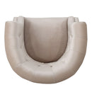 Celestialis - Upholstered Club Chair With Tub Design And Rolled Recessed Armrests