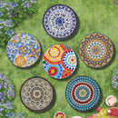 Colorful Outdoor Side Table With Ceramic Tile Top