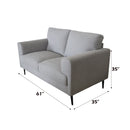 Kyrene - Loveseat - Light Gray Linen