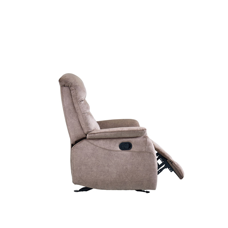 Rocking Recliner Chair For Living Room, Adjustable Modern Recliner Chair, Recliner Sofa With Lumbar Support, Classic And Traditional Recliner Chair With Comfortable Arm And Back Sofa - Dark Gray