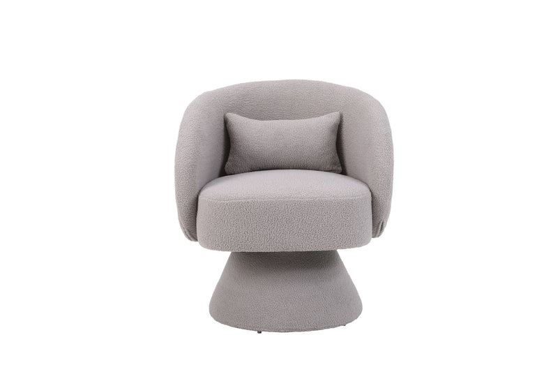 Swivel Accent Chair, Armchair Round Barrel Chair In Fabric For Living Room Bedroom