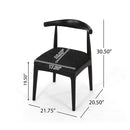 Mid Century Modern Dining Chair Set With Upholstered Seating