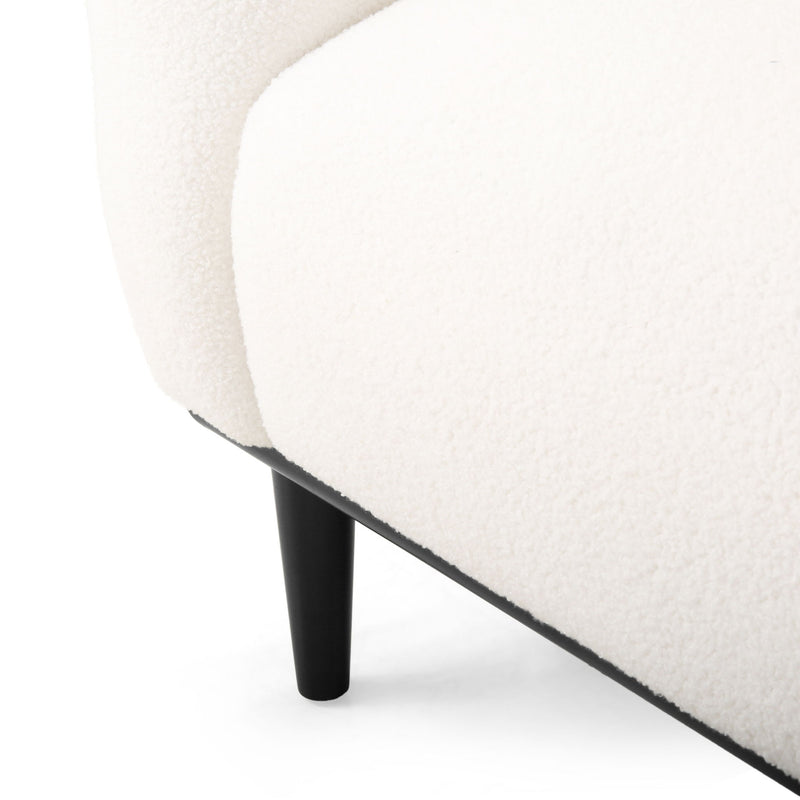 Sway - Upholstered Loveseat With Wood Legs And Round Arms