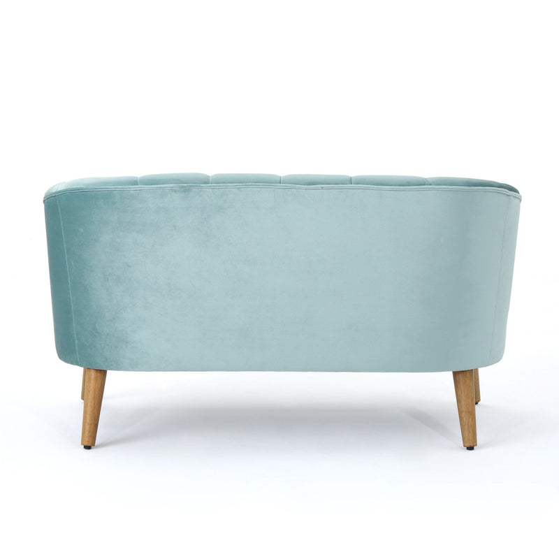 Modern Classic Shell Backed Loveseat