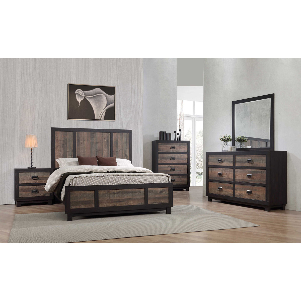 Harlington 2-Drawer Nightstand in Dark Chocolate by Elements International, view 10