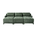 Stylish Sofa With Ottoman And Lumbar Pillows, Ergonomic Design