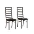 Metal Dining Chairs With Steel Legg, High Back Armless Design
