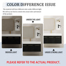 Modern Chestnut Wall Mounted Bathroom Vanity With Left Resin Sink And Storage Rack - Black Chestnut