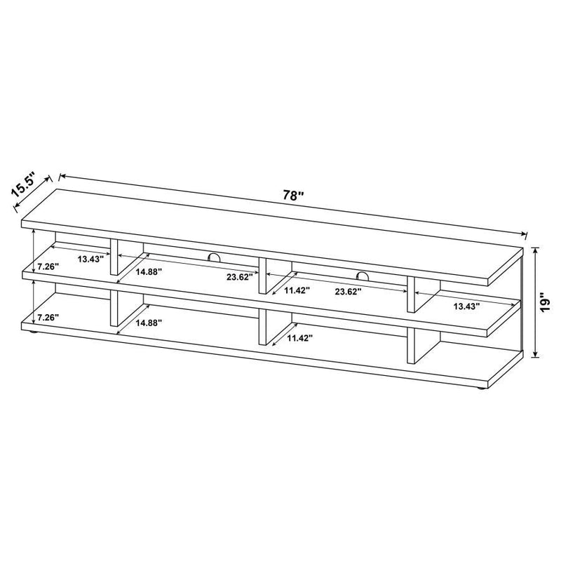 Cartmill - 78" 2-Tier TV Stand Media Console