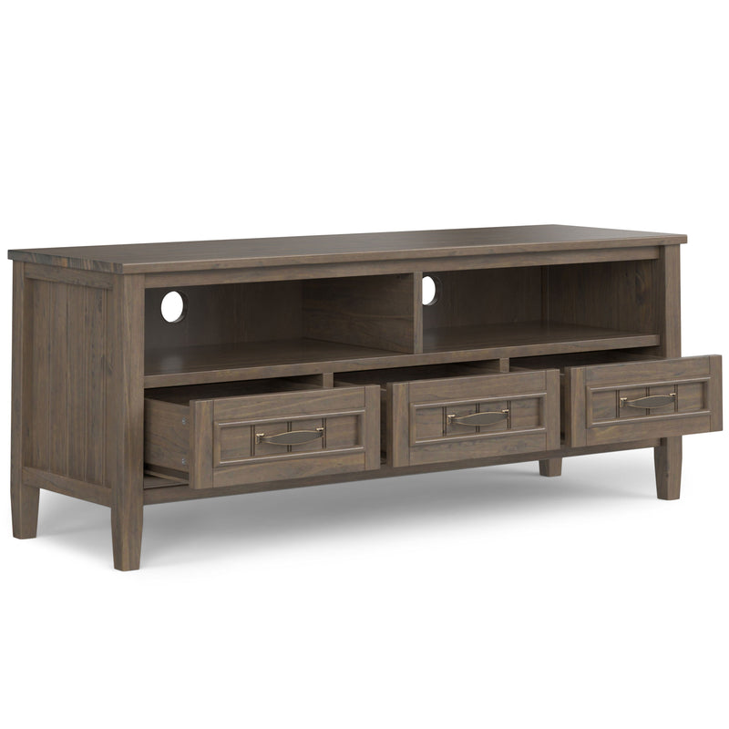 Lev - Low TV Stand - Smoky Brown