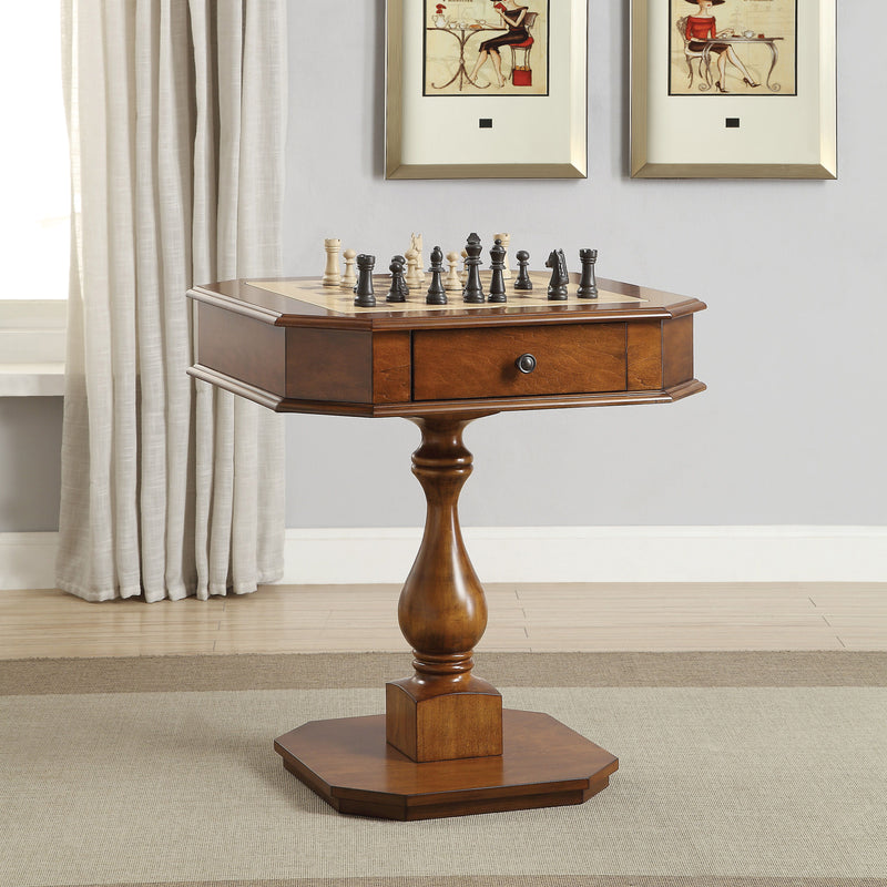 Bishop - Reversible Chess Checker Game Table & Game Tray (Chess Fingures Not Included) - Cherry