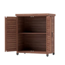 Potting Bench With Storage Cabinet And Metal Table Top For Outdoor