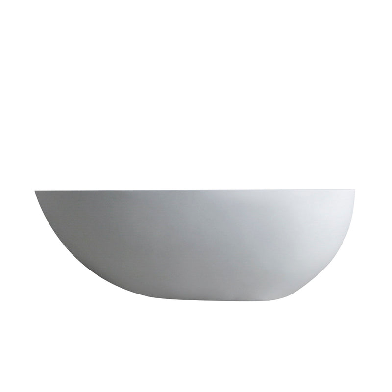 Solid Surface Stone Resin Freestanding Egg Shape Bathtub For The Bathroom - Matte White