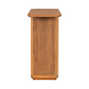 Console Table With Curved Corners And U Base Design - Natural Wood Veneer - Natural