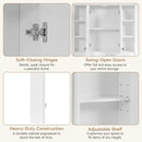 Wall-Mounted Medicine Cabinet With Adjustable Shelf, Soft-Closing Hinges - White