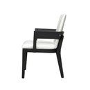 Modern Glossy Dining Chairs (Set of 2), Elegant Upholstery And Ergonomic Design - Black White