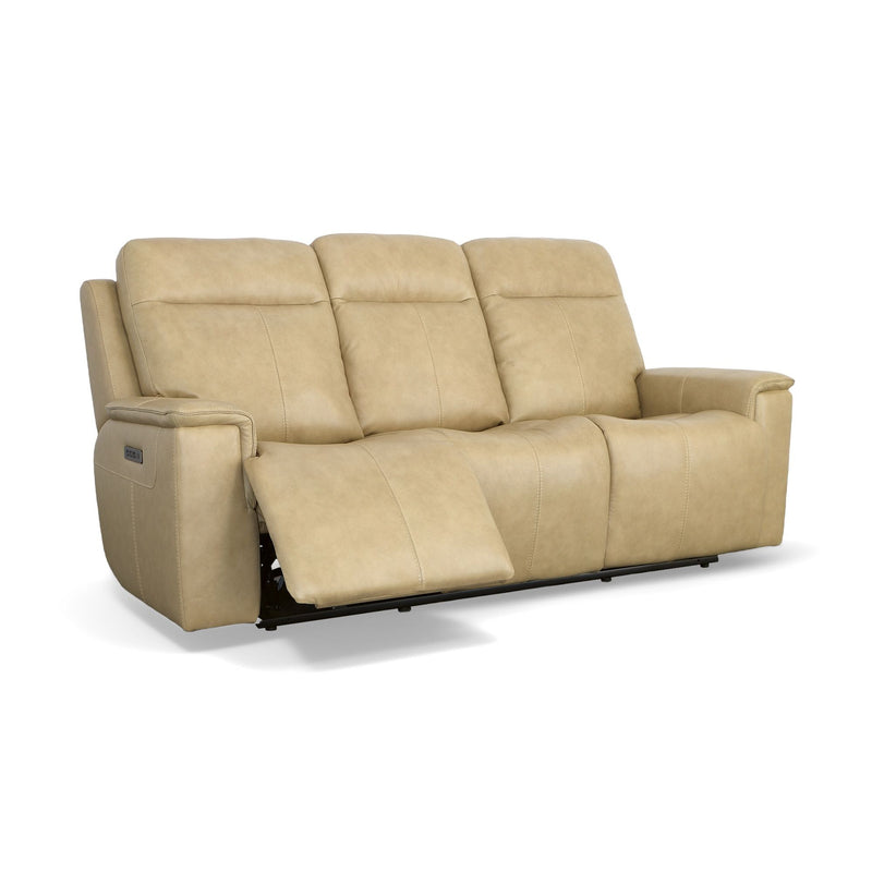 Odell - Power Reclining Sofa With Power Headrests & Lumbar - Stone