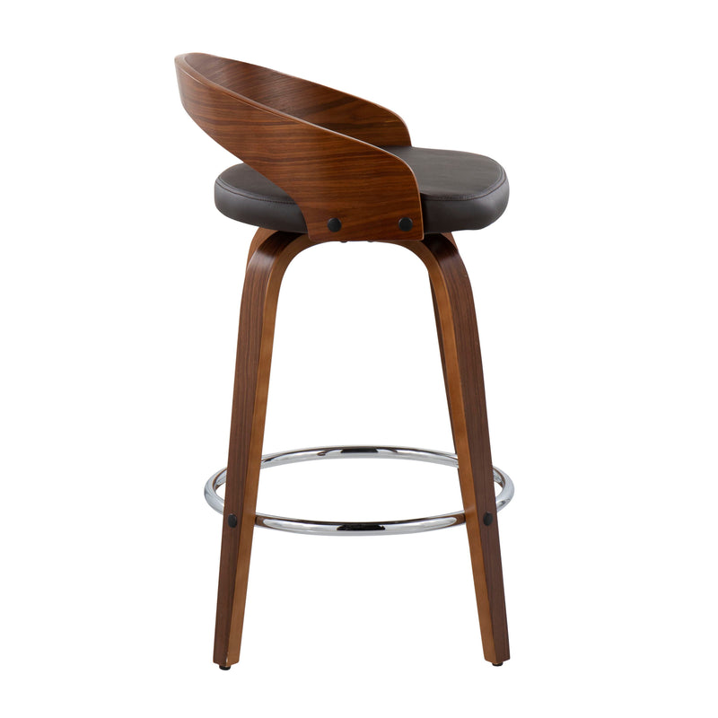 Grotto - Mid-Century Modern, Counter Stool With Swivel (Set of 2)