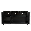 TV Stand For TVs Up To 65", Modern Entertainment Center Media Console Cabinet With 2 Spacious Storage Space, Solid Wood Legs For Living Room