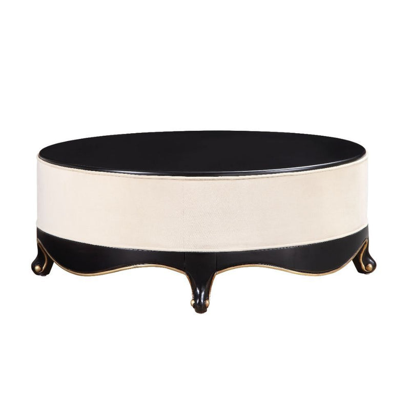 Sheridan - Cocktail Table - Cream Fabric & Black - Atlantic Fine Furniture Inc