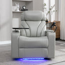 Power Motion Recliner Electric Power Recliner With USB Charging Port, Hidden Arm Storage, Convenient Cup Holder And Bluetooth Speaker